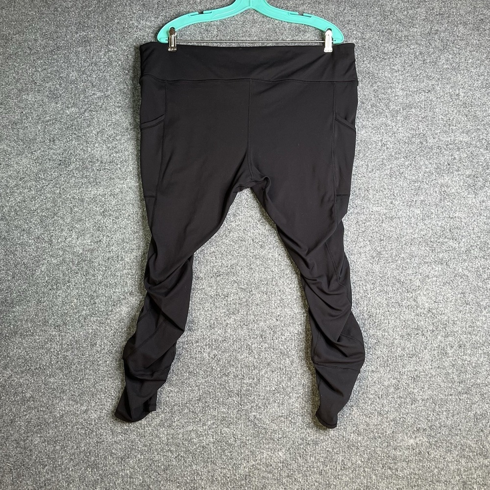 Sweetflexx Resistance Leggings Women Size 20 Black Booty Band Ruched
